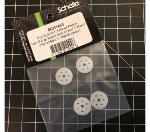 Pro-Built 6 Hole Flat Piston Set (16mm, fits RC8B4 / Mugen)